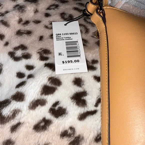 NWT Brahmin Katy crossbody and Ady wallet NATURAL TALITHA GENUINE LEATHER - Picture 5 of 6